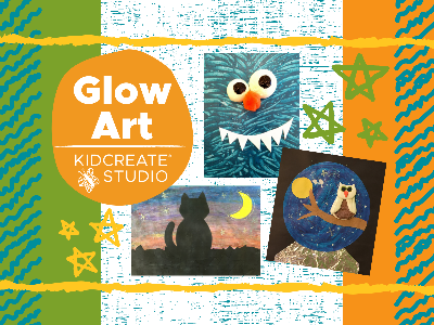Kidcreate Studio - Johns Creek. Glow Art- Weekly Class (2-6Y)